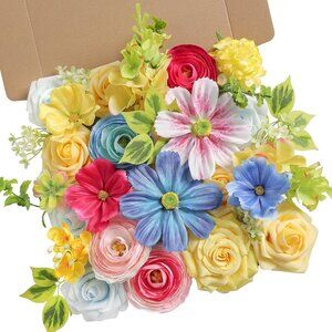 New Artificial Flowers Combo Set Faux Flowers Bulk Flower Leaf with Stems